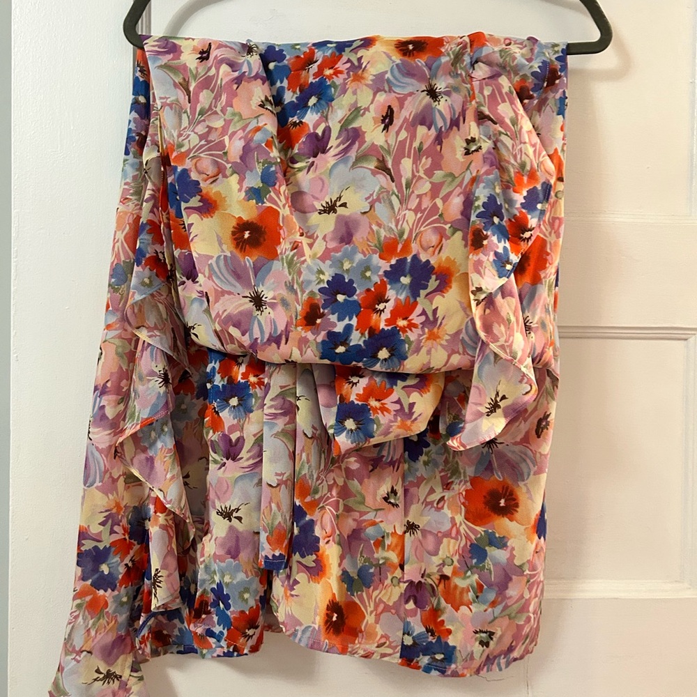Astr Floral Tie-Waist Maxi Dress - Pink Multi - Picture 4 of 4